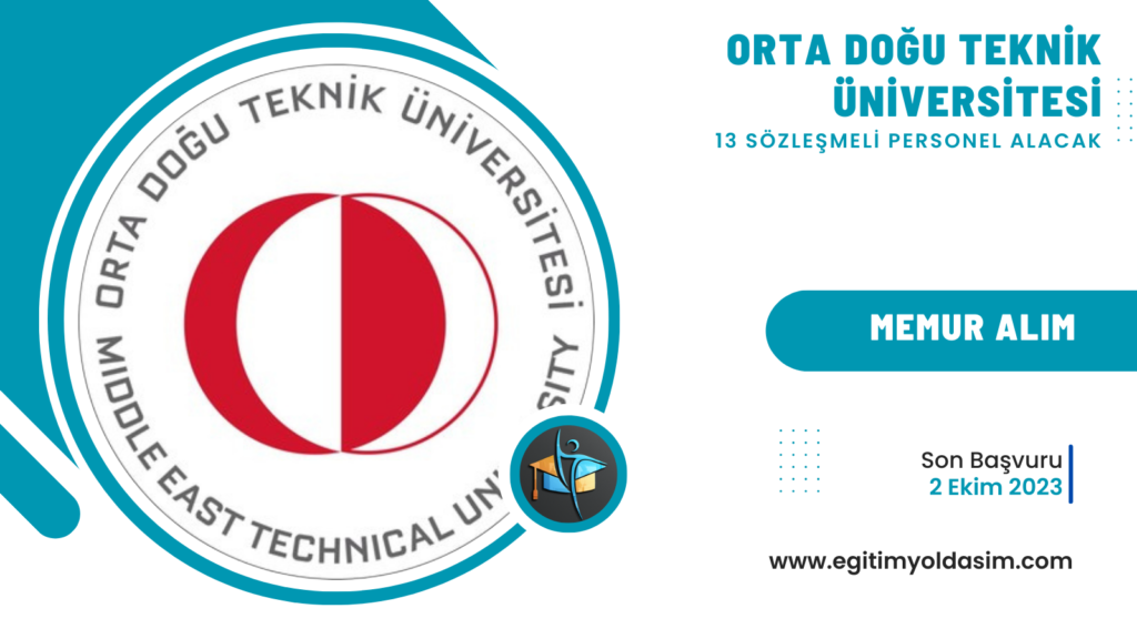 Orta Doğu Teknik Üniversitesi 13 sözleşmeli 