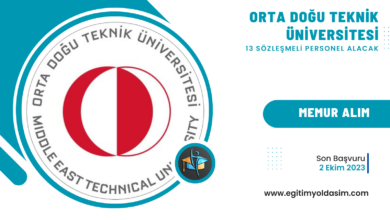 Orta Doğu Teknik Üniversitesi 13 sözleşmeli