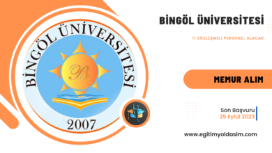 Bingöl Üniversitesi 11 sözleşmeli personel alacak