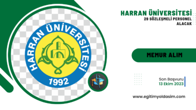 Harran Üniversitesi 29 sözleşmeli personel