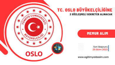 TC. Oslo büyükelçiliğine 2 sözleşmeli