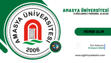 Amasya Üniversitesi 9 sözleşmeli personel