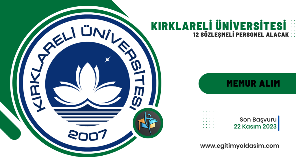 Kırklareli Üniversitesi 12 sözleşmeli personel 