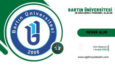 Bartın Üniversitesi 26 sözleşmeli personel