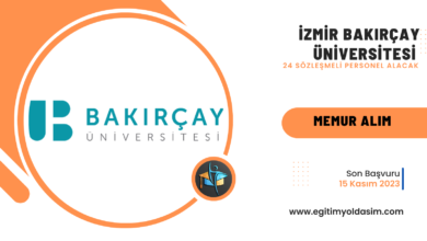 İzmir Bakırçay Üniversitesi 24 sözleşmeli