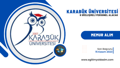 Karabük Üniversitesi 9 sözleşmeli personel