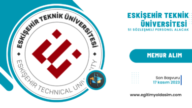 Eskişehir Teknik Üniversitesi 51 sözleşmeli