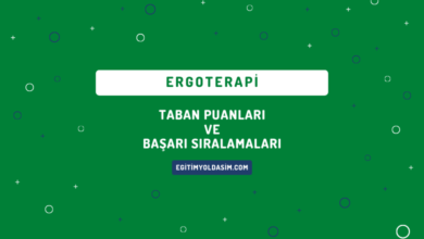 Ergoterapi Taban Puanları ve Başarı Sıralamaları