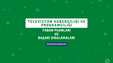 Televizyon Haberciliği ve Programcılığı Taban Puanları ve Başarı Sıralamaları