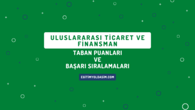 Uluslararası Ticaret ve Finansman Taban Puanları ve Başarı Sıralamaları