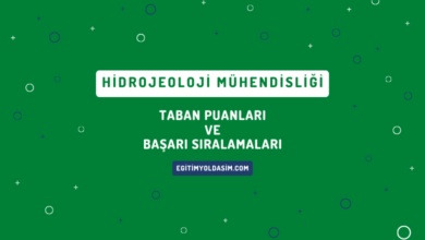 Hidrojeoloji Mühendisliği Taban Puanları ve Başarı Sıralamaları