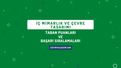 İç Mimarlık ve Çevre Tasarımı Taban Puanları ve Başarı Sıralamaları