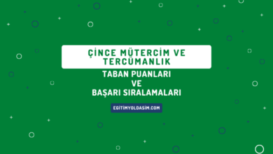 Çince Mütercim ve Tercümanlık Taban Puanları ve Başarı Sıralamaları