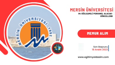 Mersin Üniversitesi 94 sözleşmeli