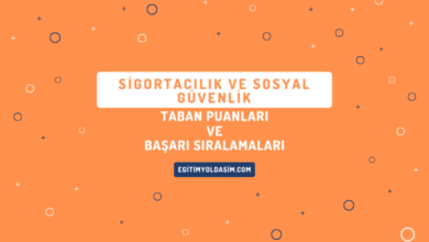 Sigortacılık ve Sosyal Güvenlik Taban Puanları ve Başarı Sıralamaları