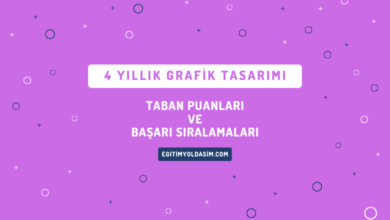 4 Yıllık Grafik Tasarımı Taban Puanları ve Başarı Sıralamaları