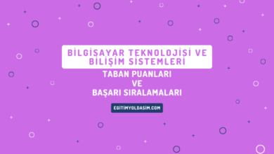 Bilgisayar Teknolojisi ve Bilişim Sistemleri Taban Puanları ve Başarı Sıralamaları