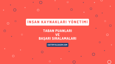 İnsan Kaynakları Yönetimi Taban Puanları ve Başarı Sıralamaları