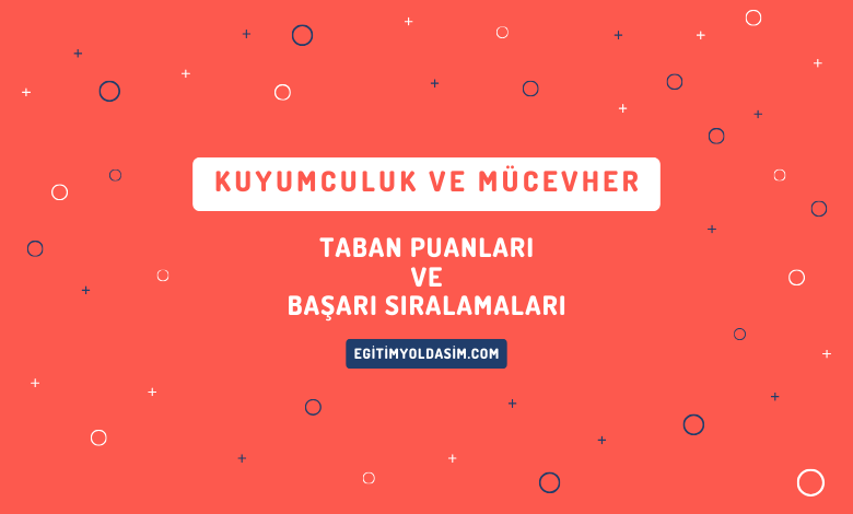 Kuyumculuk ve Mücevher Taban Puanları ve Başarı Sıralamaları