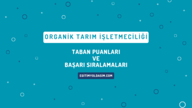 Organik Tarım İşletmeciliği Taban Puanları ve Başarı Sıralamaları