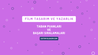 Film Tasarım ve Yazarlık Taban Puanları ve Başarı Sıralamaları