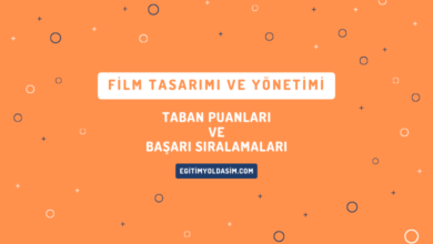 Film Tasarımı ve Yönetimi Taban Puanları ve Başarı Sıralamaları