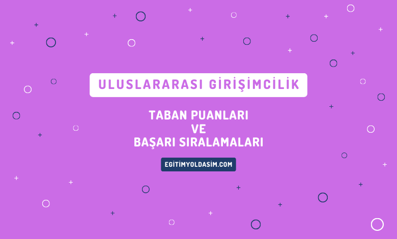 Uluslararası Girişimcilik Taban Puanları ve Başarı Sıralamaları