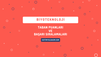 Biyoteknoloji Taban Puanları ve Başarı Sıralamaları