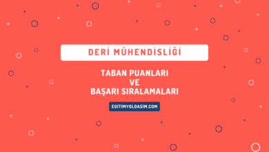 Deri Mühendisliği Taban Puanları ve Başarı Sıralamaları