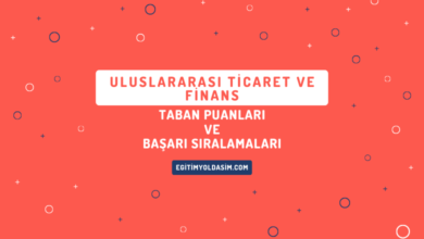 Uluslararası Ticaret ve Finans Taban Puanları ve Başarı Sıralamaları