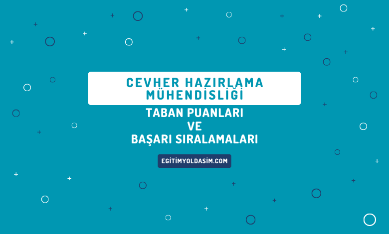 Cevher Hazırlama Mühendisliği Taban Puanları ve Başarı Sıralamaları