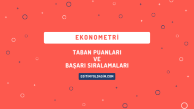 Ekonometri Taban Puanları ve Başarı Sıralamaları