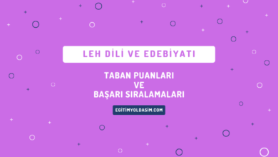 Leh Dili ve Edebiyatı Taban Puanları ve Başarı Sıralamaları