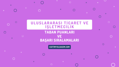 Uluslararası Ticaret ve İşletmecilik Taban Puanları ve Başarı Sıralamaları