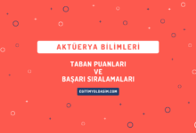 Aktüerya Bilimleri Taban Puanları ve Başarı Sıralamaları