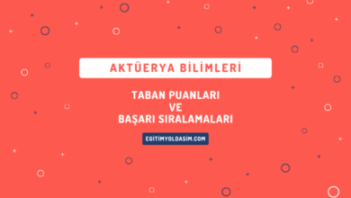 Aktüerya Bilimleri Taban Puanları ve Başarı Sıralamaları