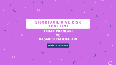 Sigortacılık ve Risk Yönetimi Taban Puanları ve Başarı Sıralamaları