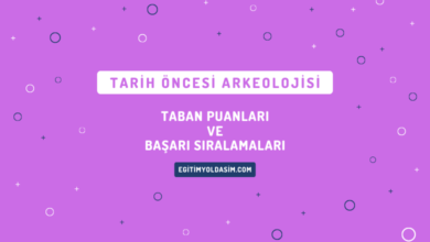 Tarih Öncesi Arkeolojisi Taban Puanları ve Başarı Sıralamaları