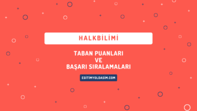 Halkbilimi Taban Puanları ve Başarı Sıralamaları