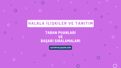 Halkla İlişkiler ve Tanıtım Taban Puanları ve Başarı Sıralamaları