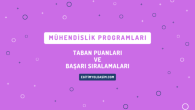 Mühendislik Programları Taban Puanları ve Başarı Sıralamaları