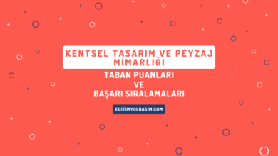 Kentsel Tasarım ve Peyzaj Mimarlığı Taban Puanları ve Başarı Sıralamaları