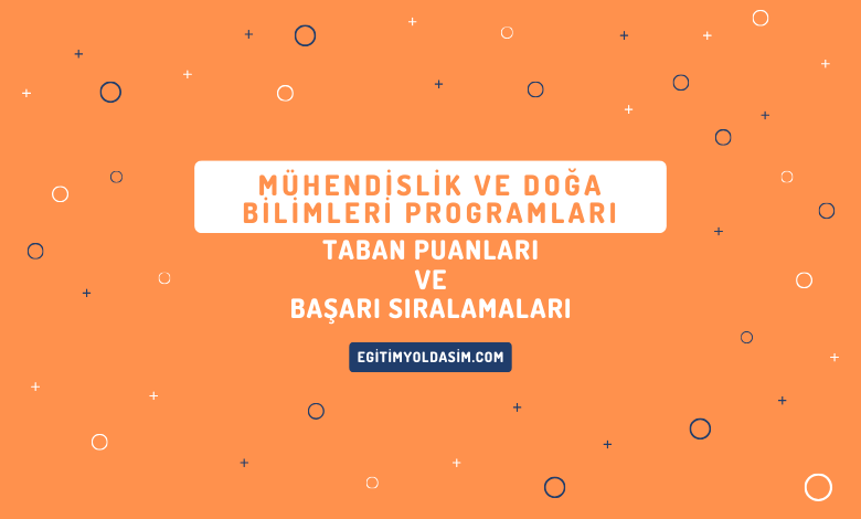 Mühendislik ve Doğa Bilimleri Programları Taban Puanları ve Başarı Sıralamaları