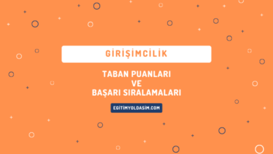 Girişimcilik Taban Puanları ve Başarı Sıralamaları