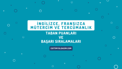 İngilizce, Fransızca Mütercim ve Tercümanlık Taban Puanları ve Başarı Sıralamaları