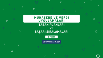 Muhasebe ve Vergi Uygulamaları Taban Puanları ve Başarı Sıralamaları