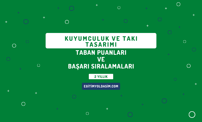 Kuyumculuk ve Takı Tasarımı Taban Puanları ve Başarı Sıralamaları