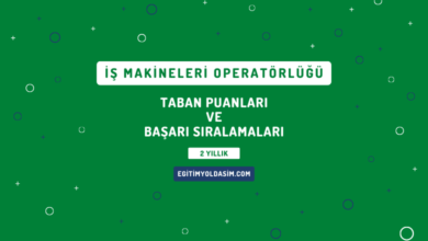 İş Makineleri Operatörlüğü Taban Puanları ve Başarı Sıralamaları