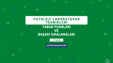 Patoloji Laboratuvar Teknikleri Taban Puanları ve Başarı Sıralamaları