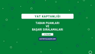 Yat Kaptanlığı Taban Puanları ve Başarı Sıralamaları